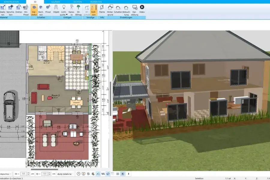 Neuerungen in HausDesigner 2025 – Mehr Effizienz durch stabile CAD-Funktionen, verbesserte Bemaßung & fehlerfreie 3D-Objekte.